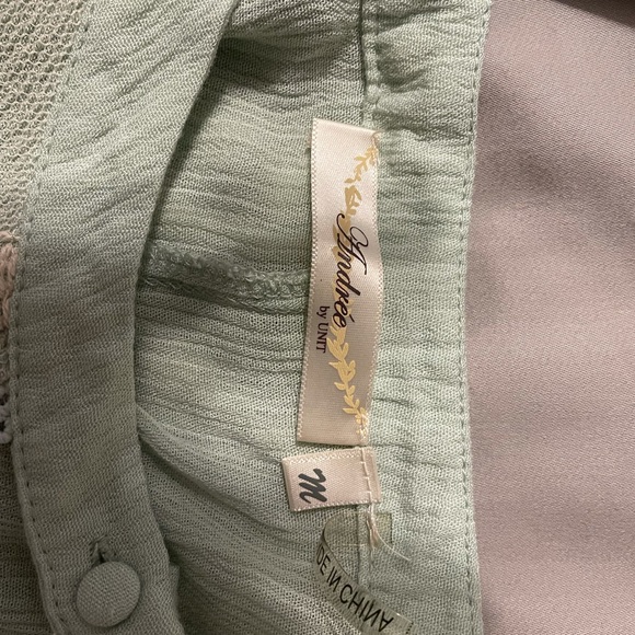 Teal and White Lace Tent Dress - Size M - Picture 2 of 3